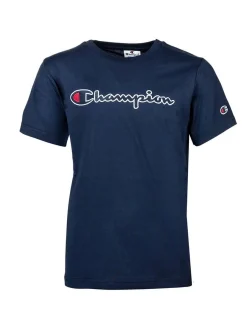 Champion Unisex T-Shirt in blau - Ausschnitt: Rundhals