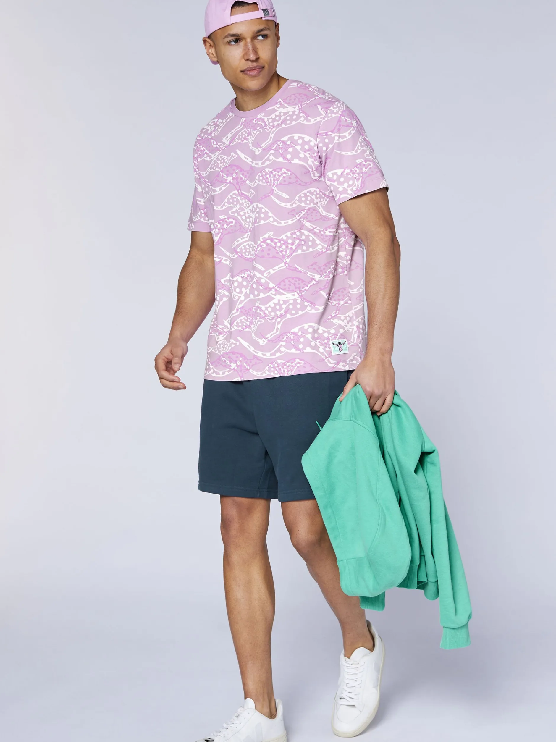 Chiemsee Herren T-Shirt in lila - Ausschnitt: Rundhals