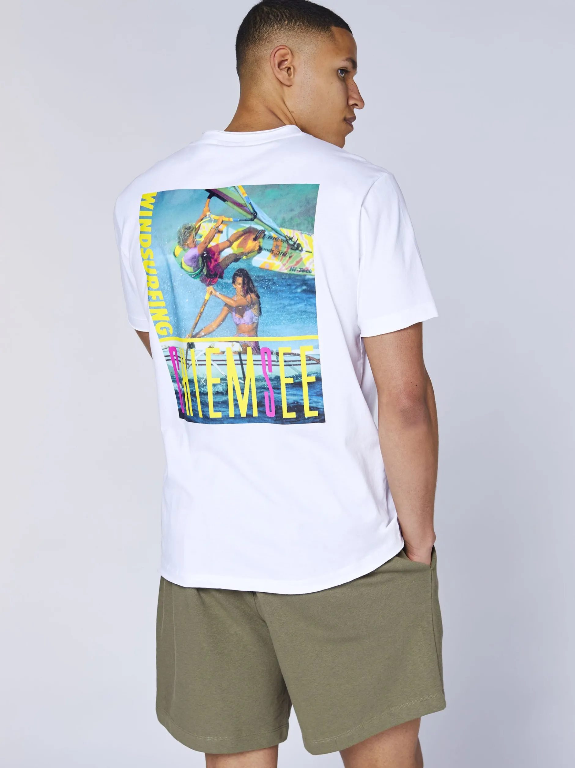 Chiemsee Herren T-Shirt in weiß - Ausschnitt: Rundhals