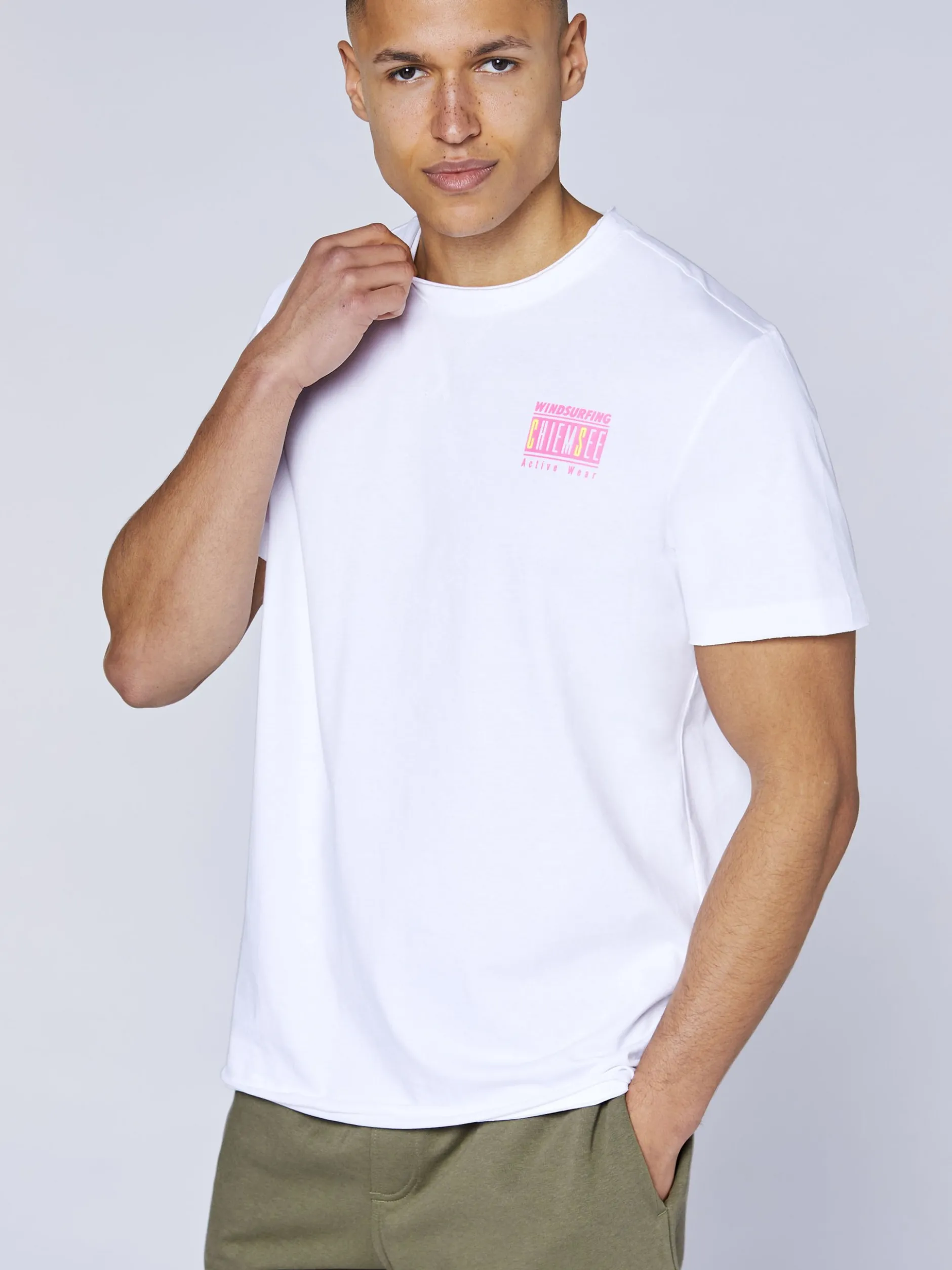 Chiemsee Herren T-Shirt in weiß - Ausschnitt: Rundhals
