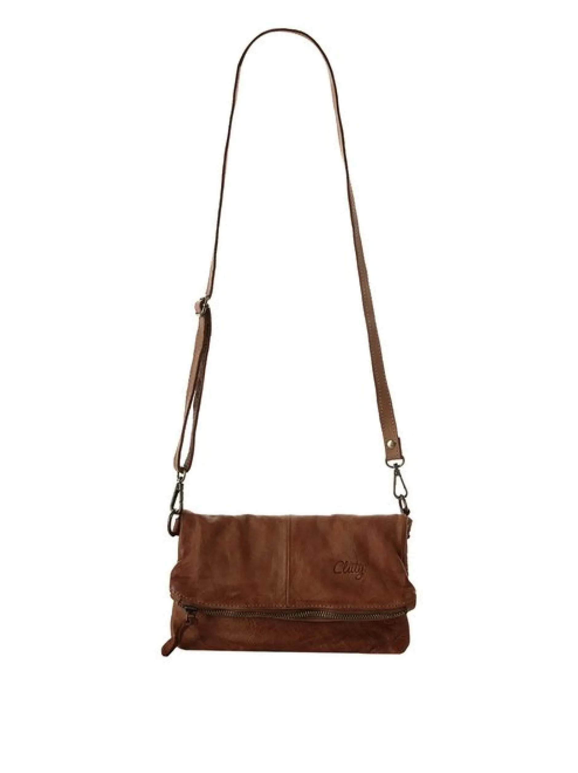 Cluty Damen Abendtasche in cognac