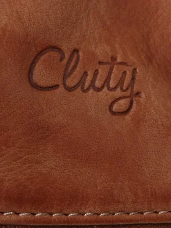 Cluty Damen Abendtasche in cognac