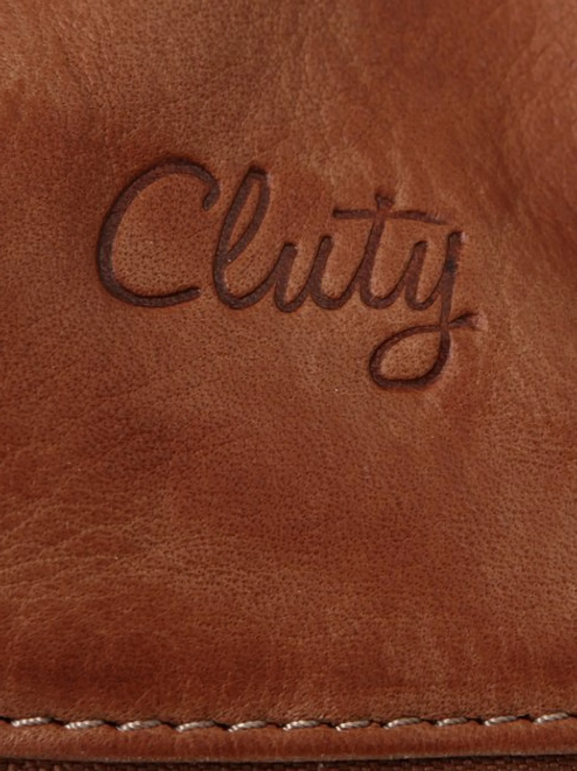 Cluty Damen Abendtasche in cognac