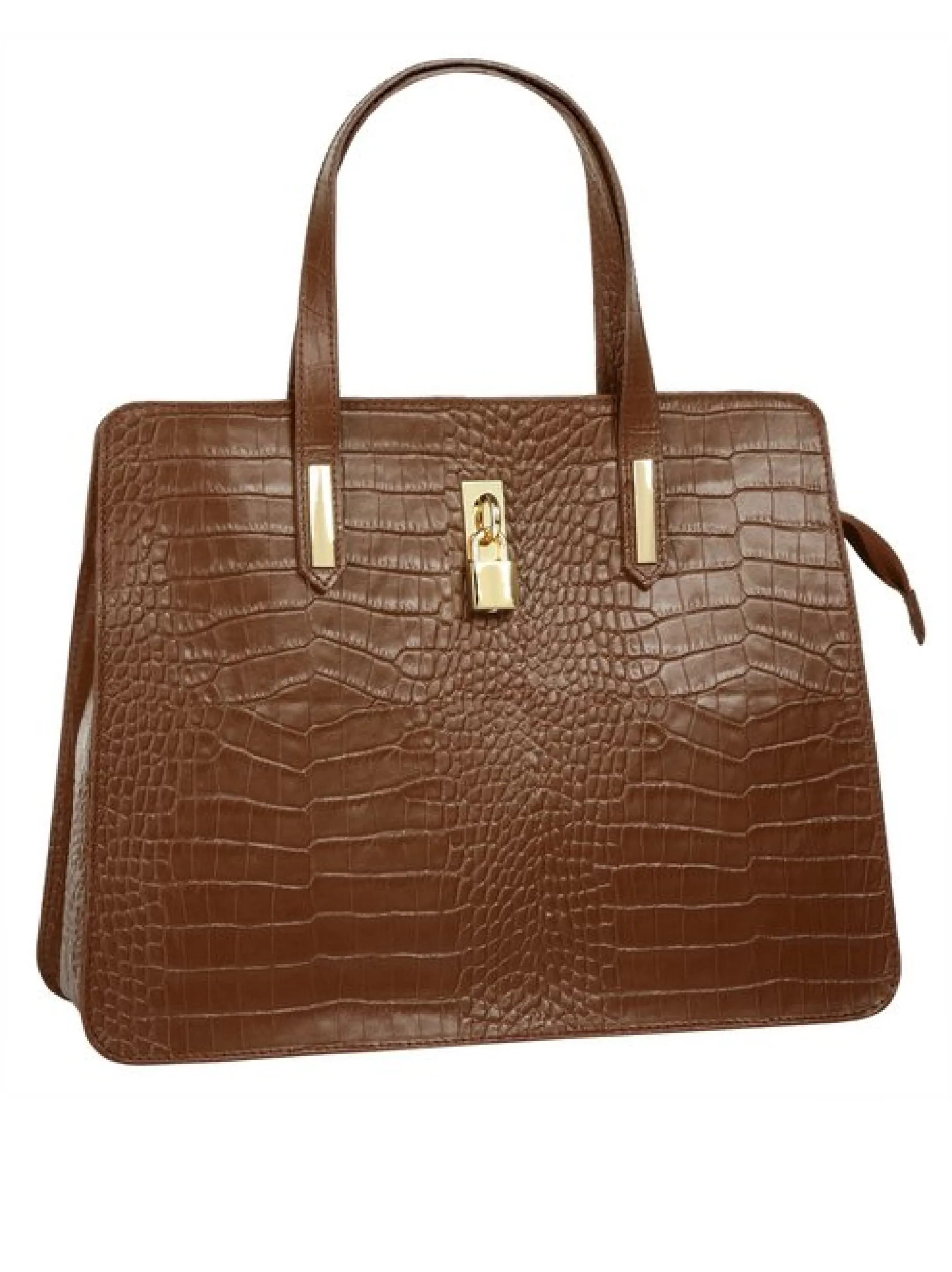 Cluty Damen Handtasche in cognac