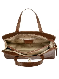 Cluty Damen Handtasche in cognac
