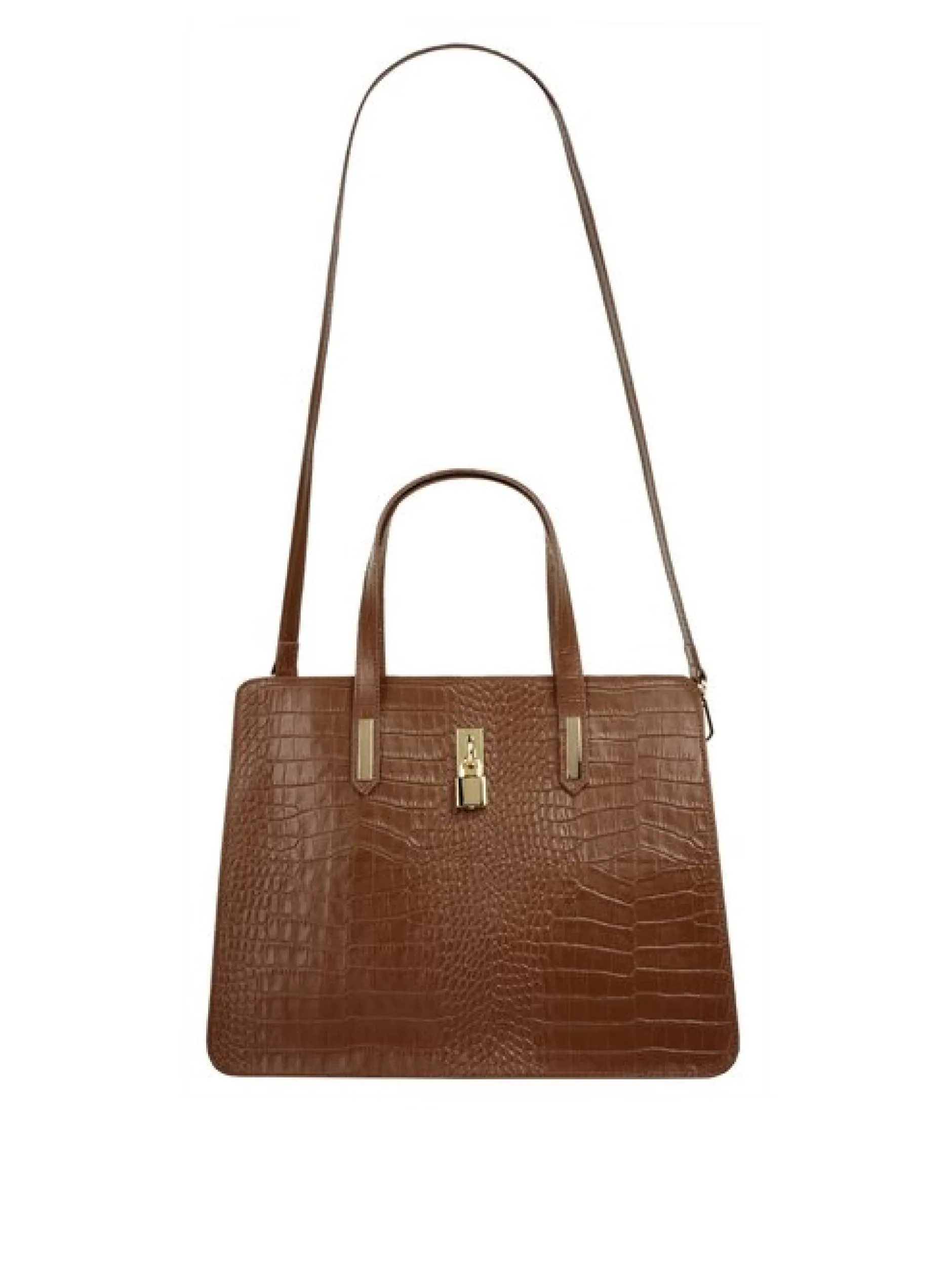 Cluty Damen Handtasche in cognac
