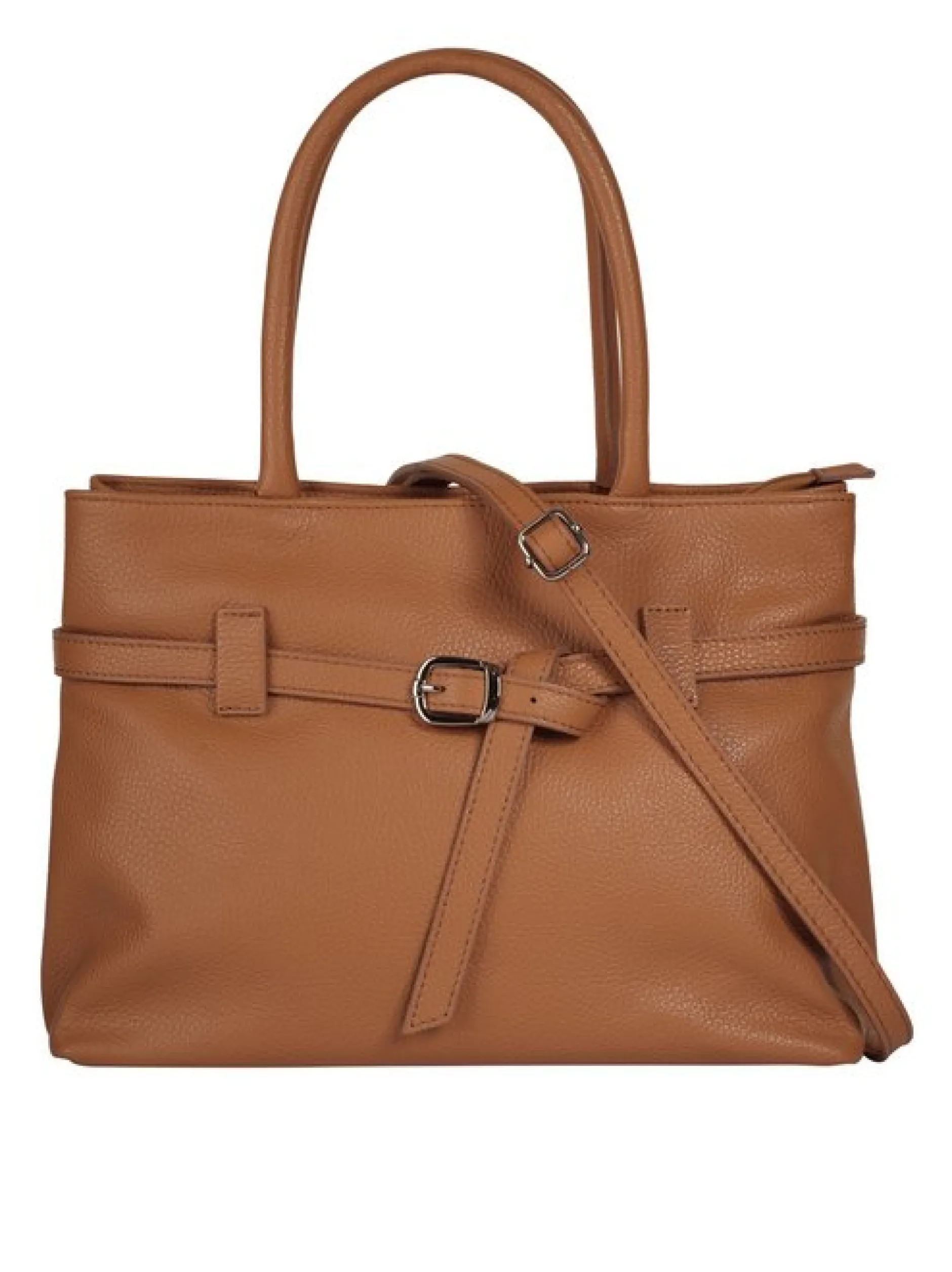 Cluty Damen Handtasche in cognac