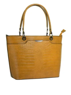 Cluty Damen Handtasche in gelb