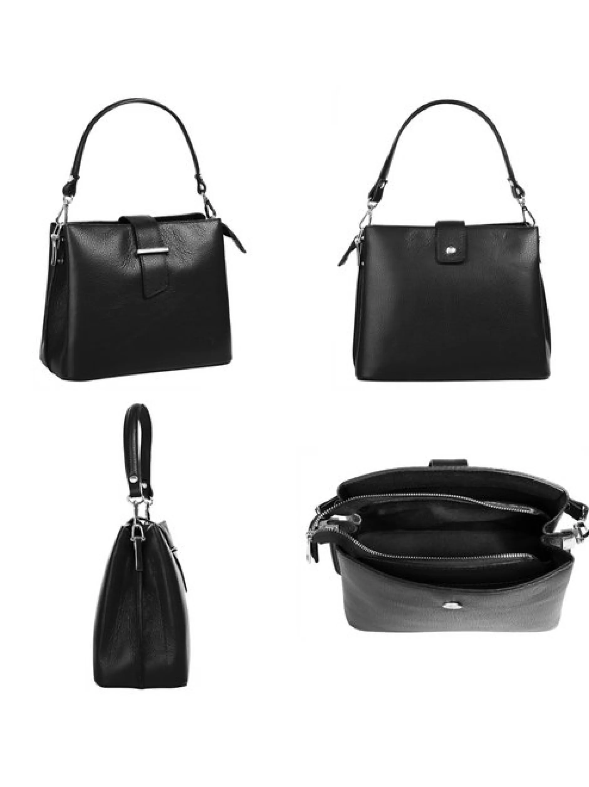 Cluty Damen Handtasche in schwarz