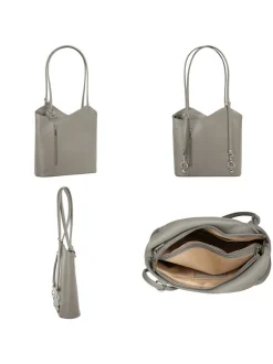 Cluty Damen Shopper - Rucksack - Kombination in grau