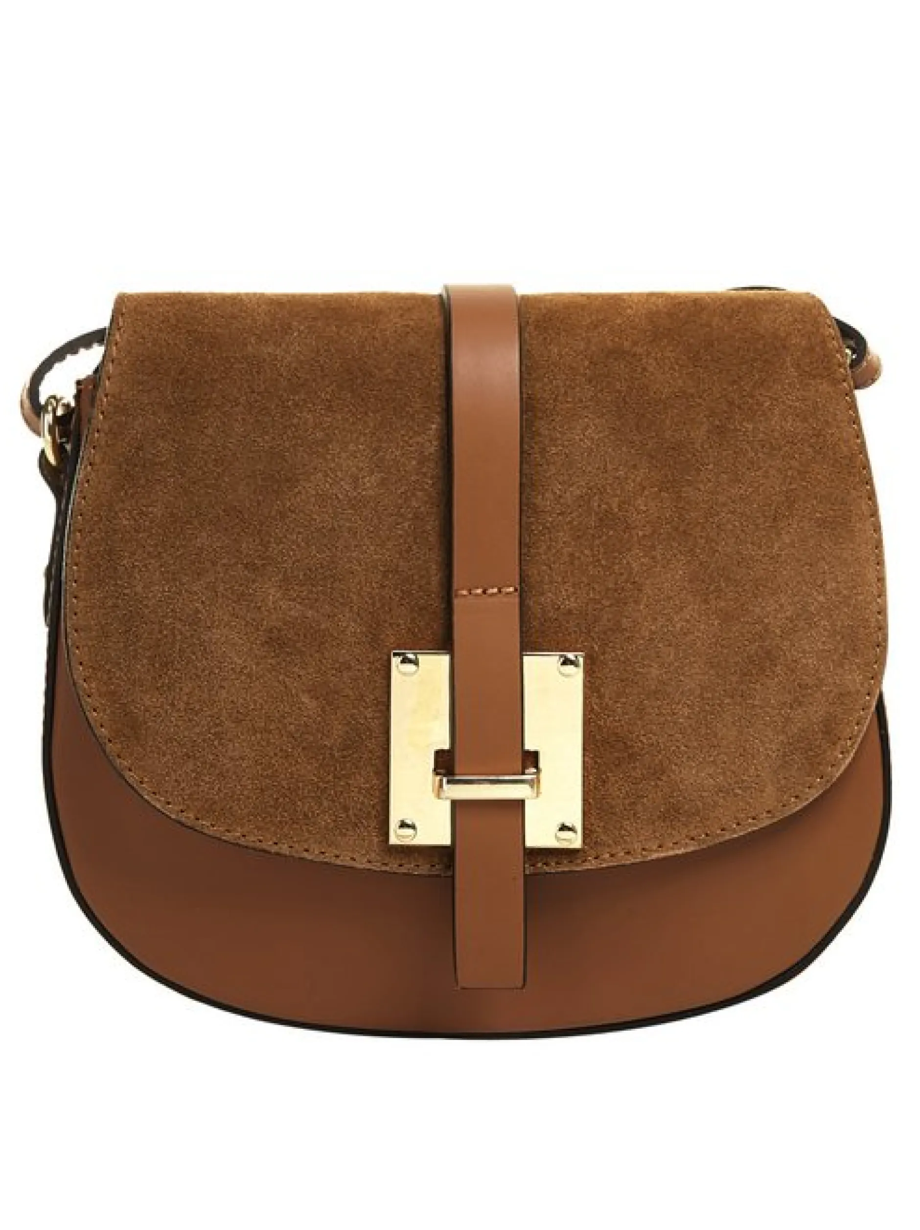 Cluty Damen Umhängetasche in cognac