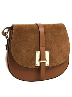 Cluty Damen Umhängetasche in cognac
