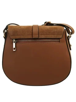 Cluty Damen Umhängetasche in cognac