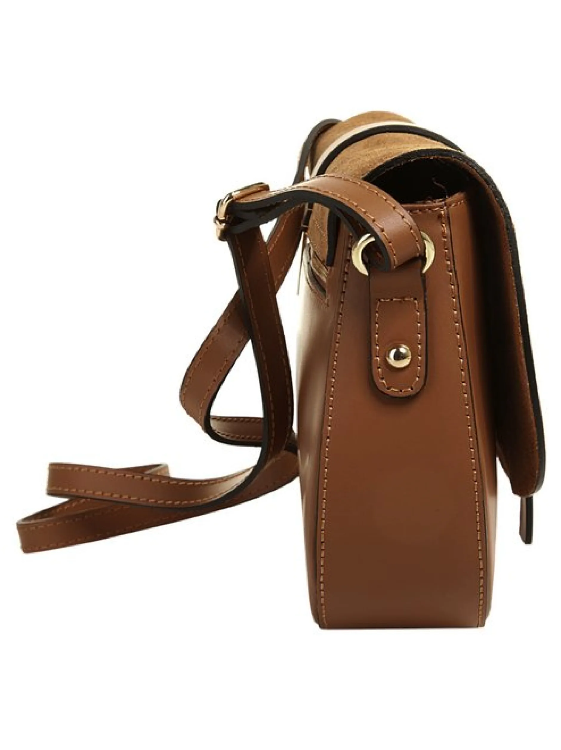 Cluty Damen Umhängetasche in cognac