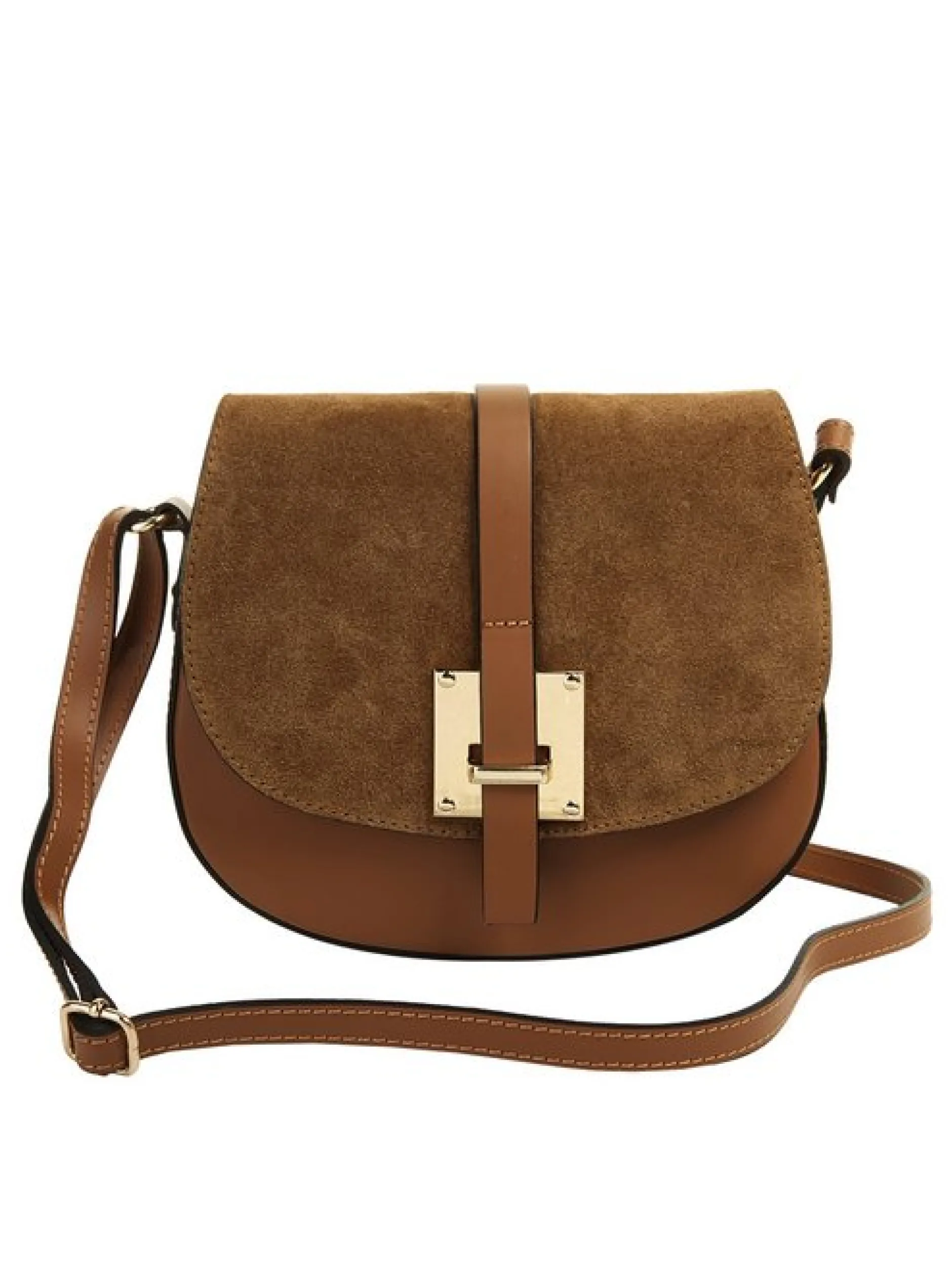 Cluty Damen Umhängetasche in cognac