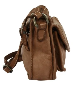 Cluty Damen Umhängetasche in cognac