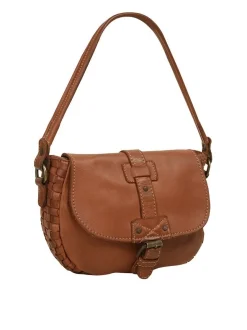 Cluty Damen Umhängetasche in cognac
