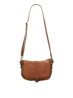 Cluty Damen Umhängetasche in cognac