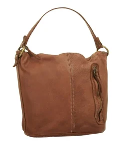 Cluty Damen Umhängetasche in cognac