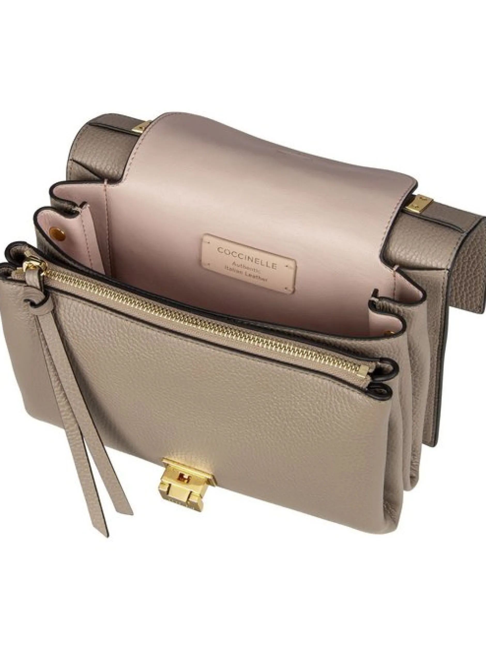 Coccinelle Damen Schultertasche - Arlettis in beige