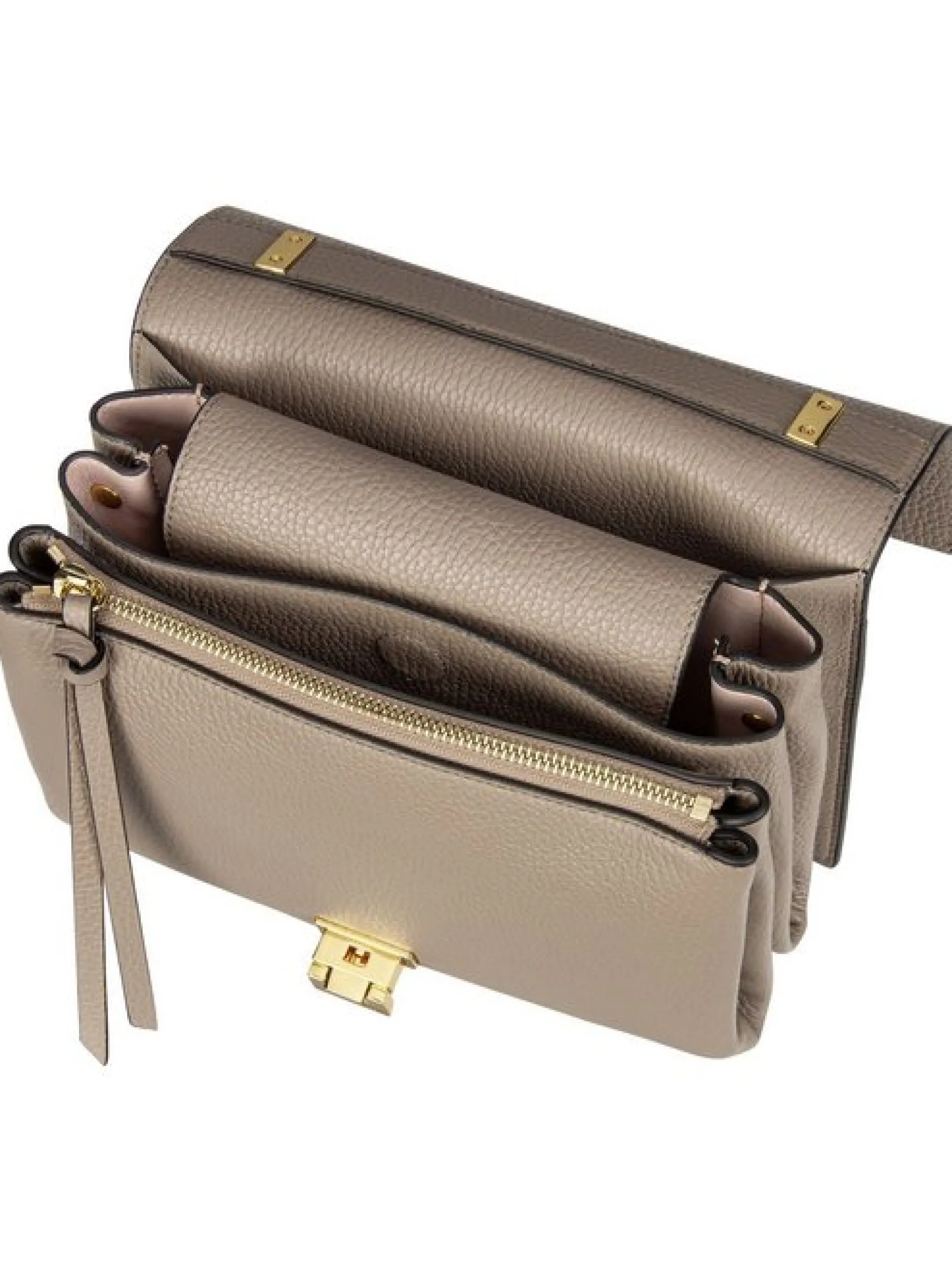 Coccinelle Damen Schultertasche - Arlettis in beige