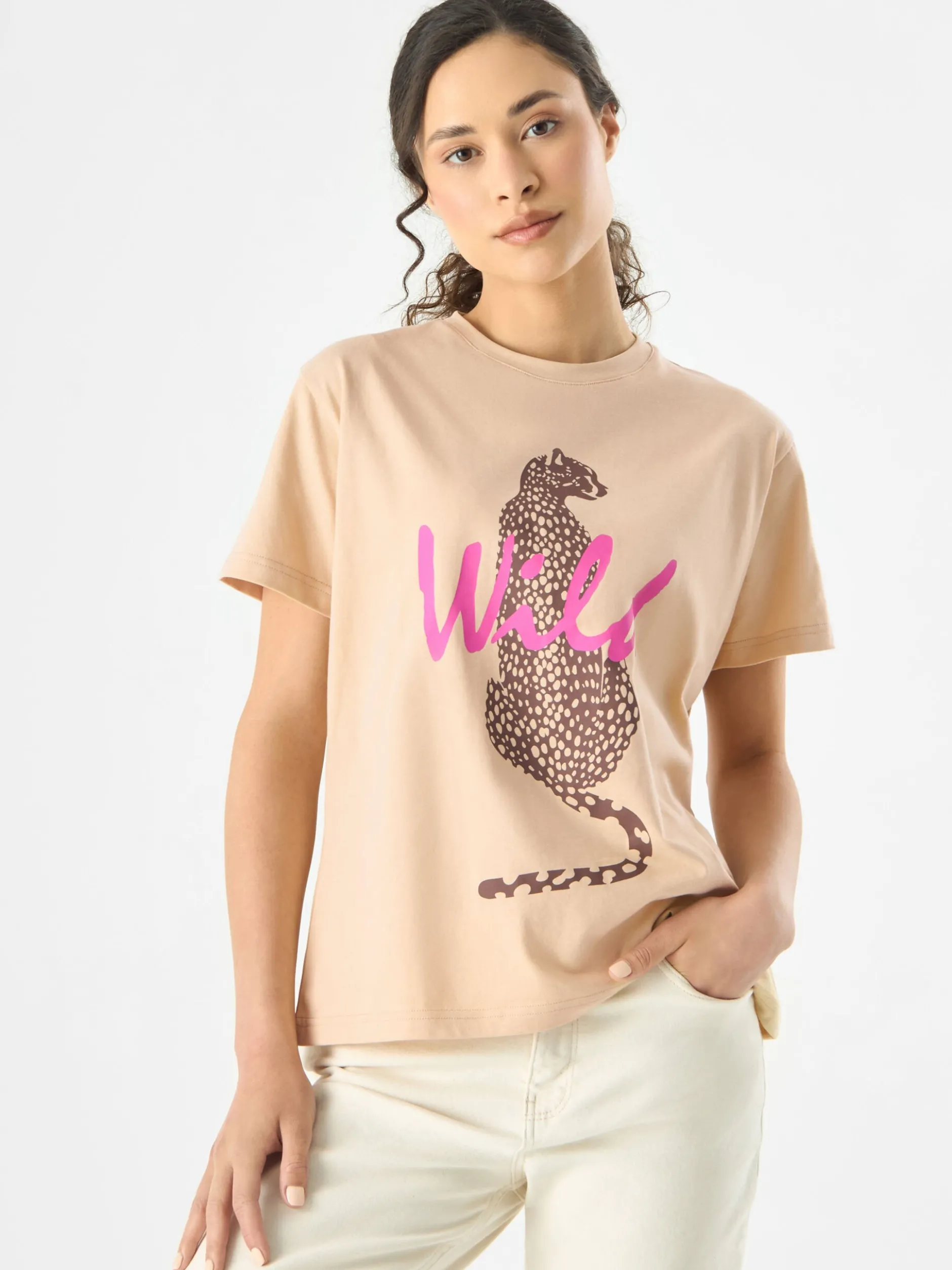Codello Damen T-Shirt in braun - Ausschnitt: Rundhals