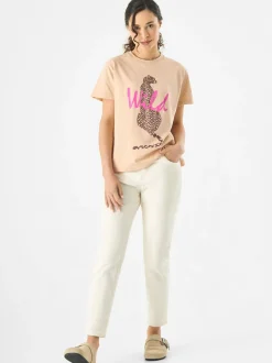 Codello Damen T-Shirt in braun - Ausschnitt: Rundhals