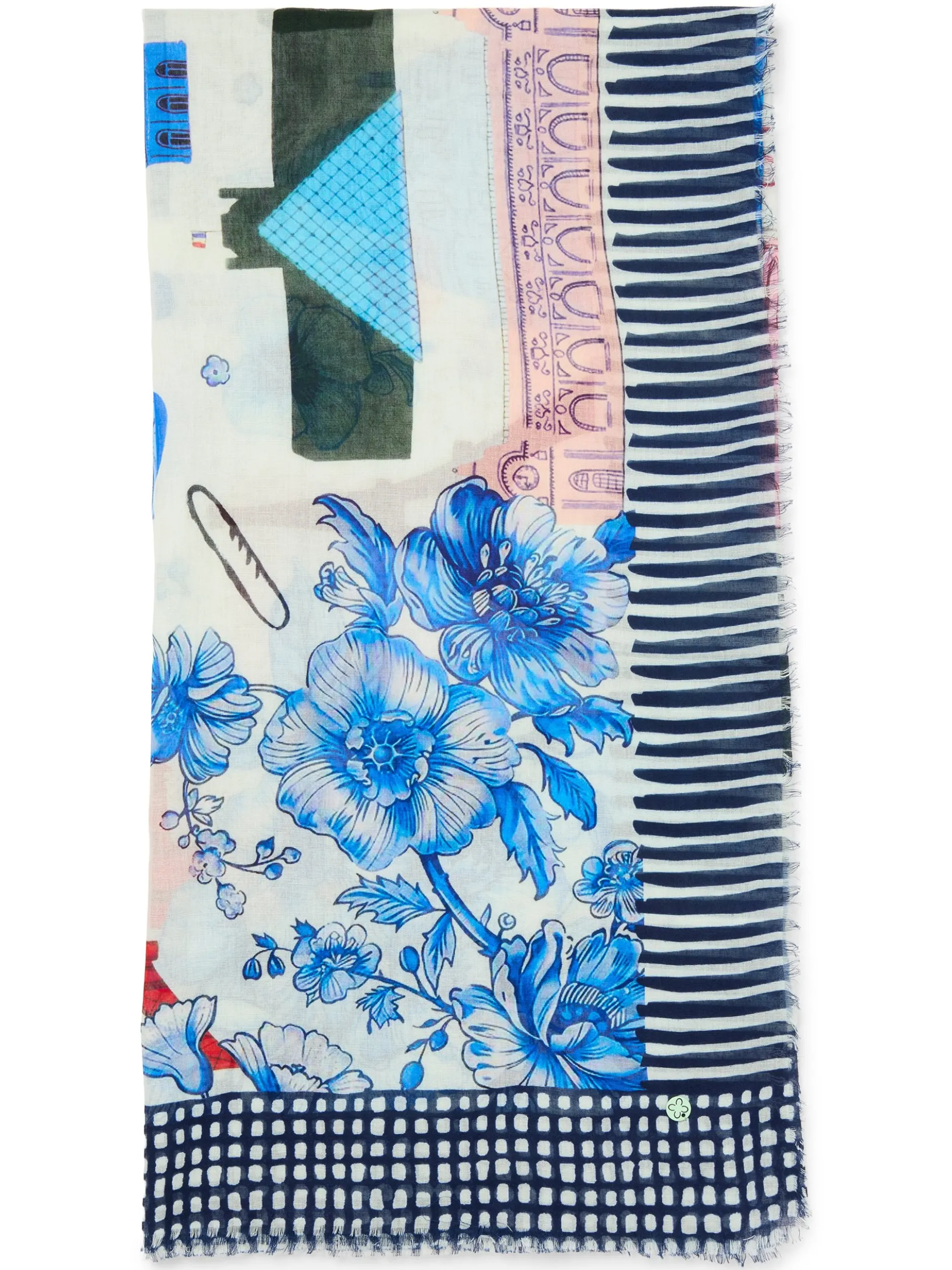 Codello Damen Tuch in blau mehrfarbig
