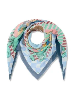 Codello Damen Tuch in blau mehrfarbig