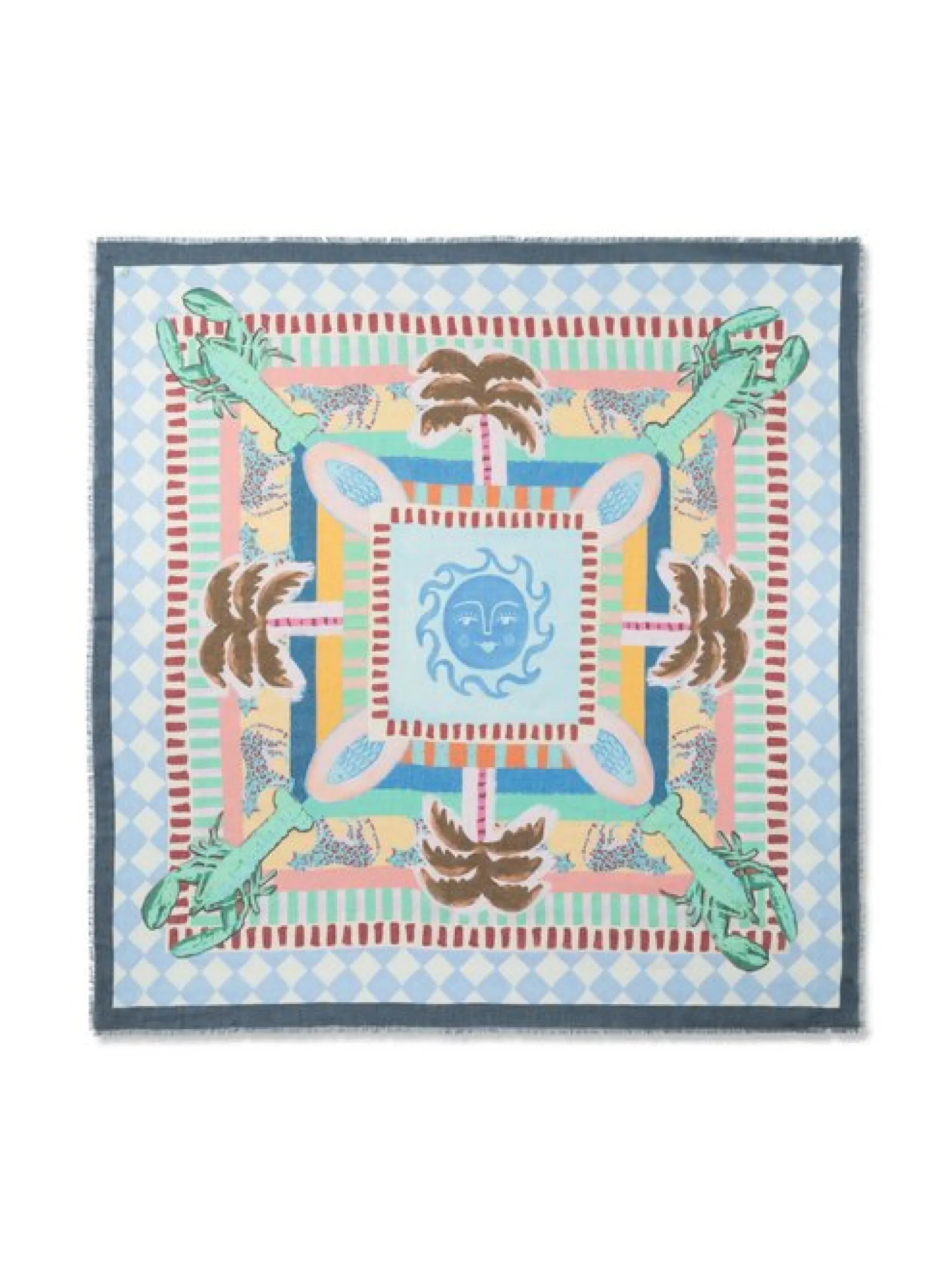 Codello Damen Tuch in blau mehrfarbig