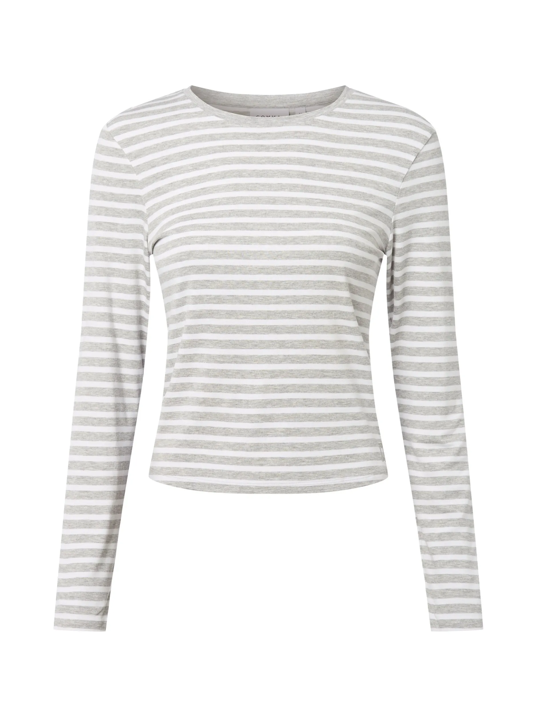 comma casual identity Damen Langarmshirt in ecru hellgrau