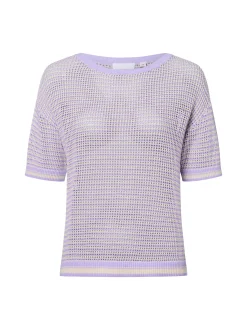 comma casual identity Damen Strickshirt in flieder beige