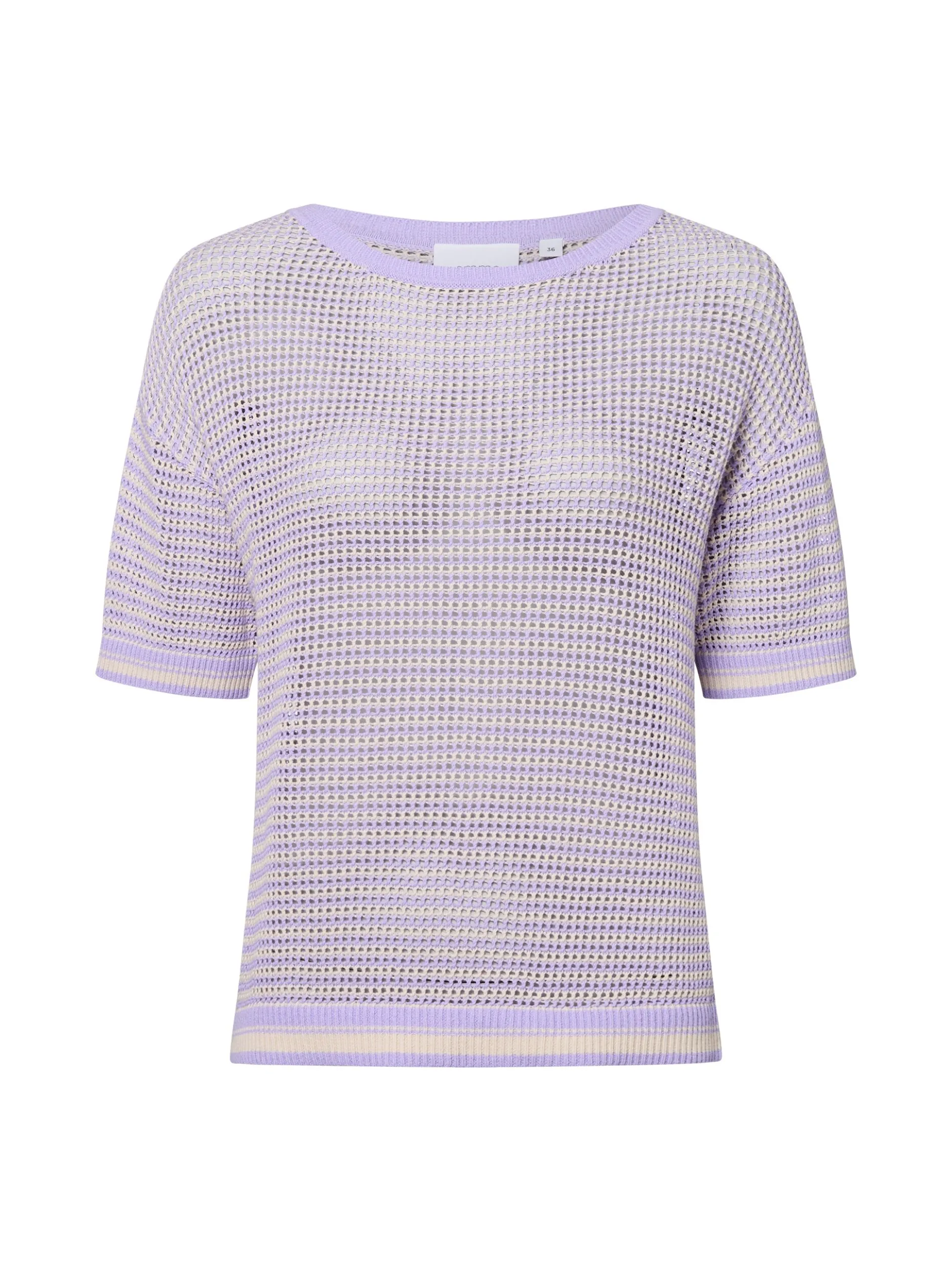comma casual identity Damen Strickshirt in flieder beige