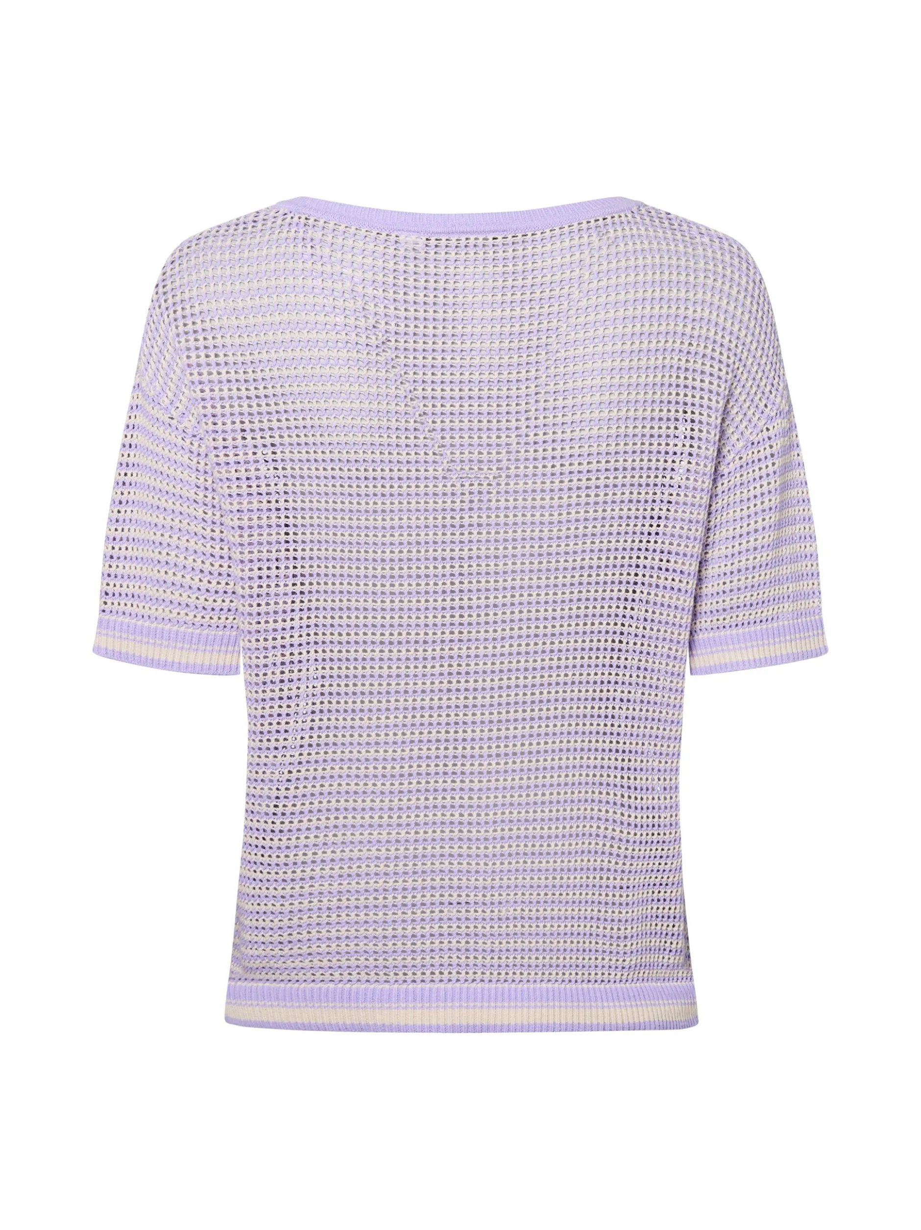 comma casual identity Damen Strickshirt in flieder beige