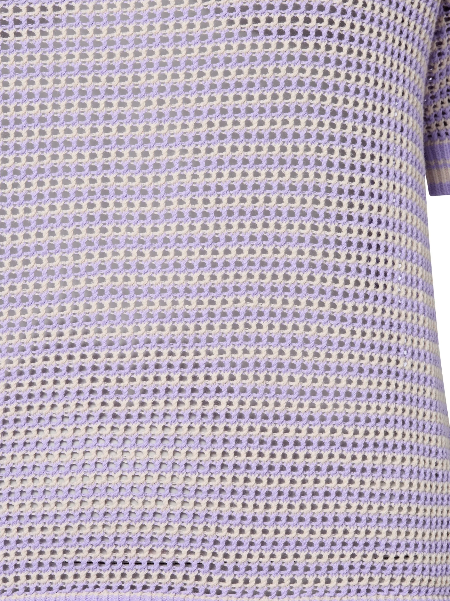 comma casual identity Damen Strickshirt in flieder beige