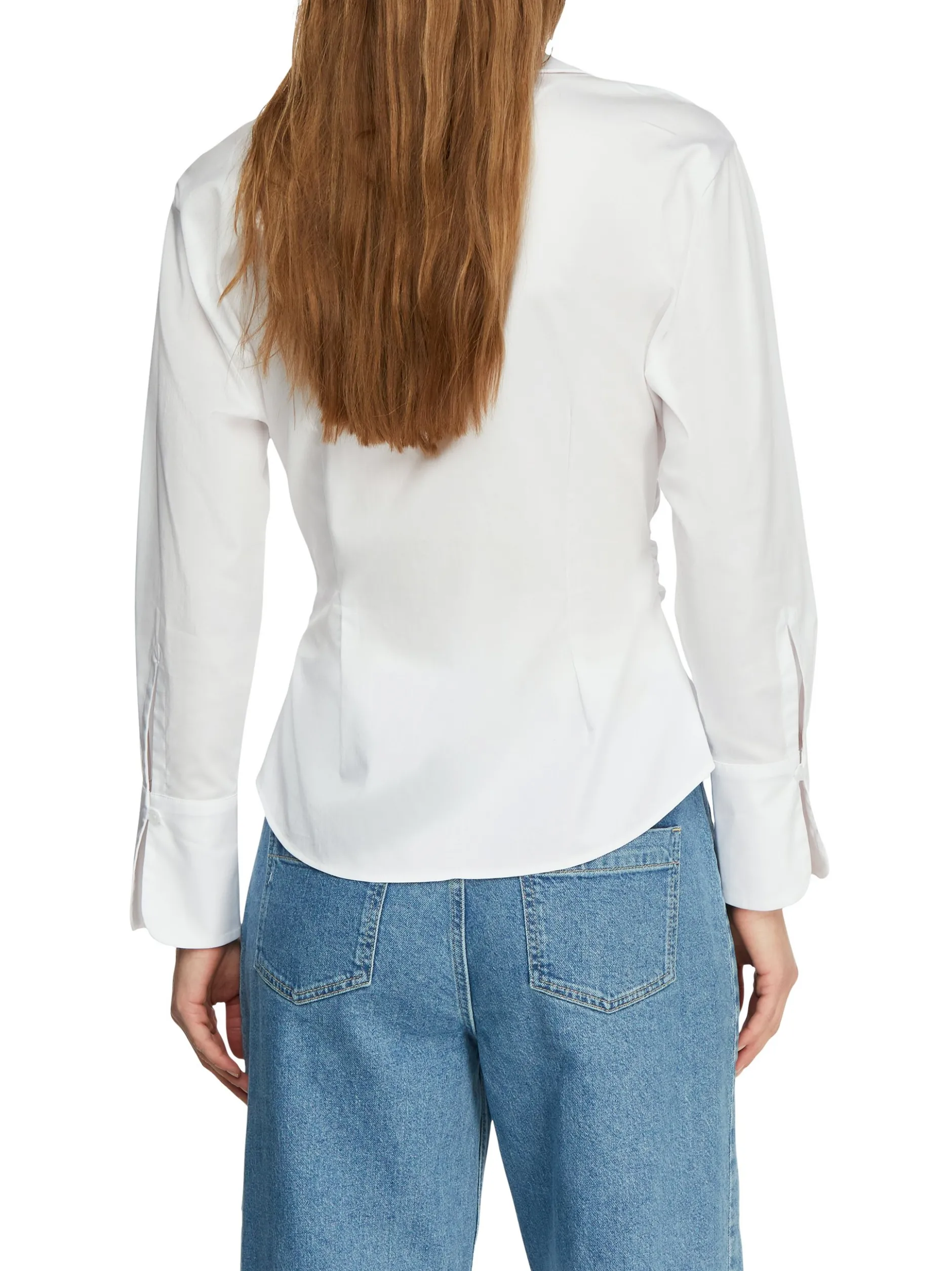 comma Damen Bluse in weiß - Ärmel: langarm