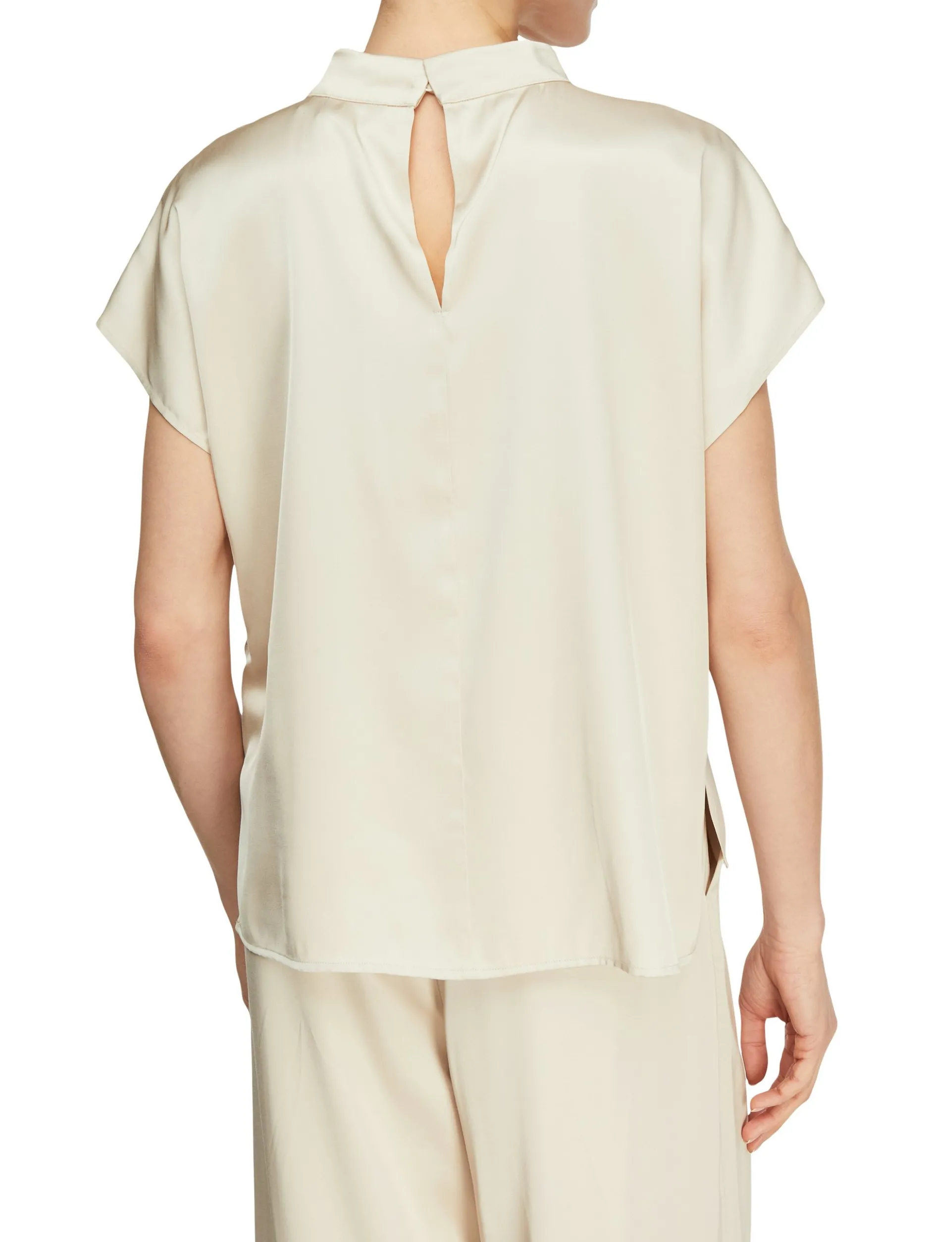 comma Damen Blusenshirt in schoko - Ärmel: extra kurz