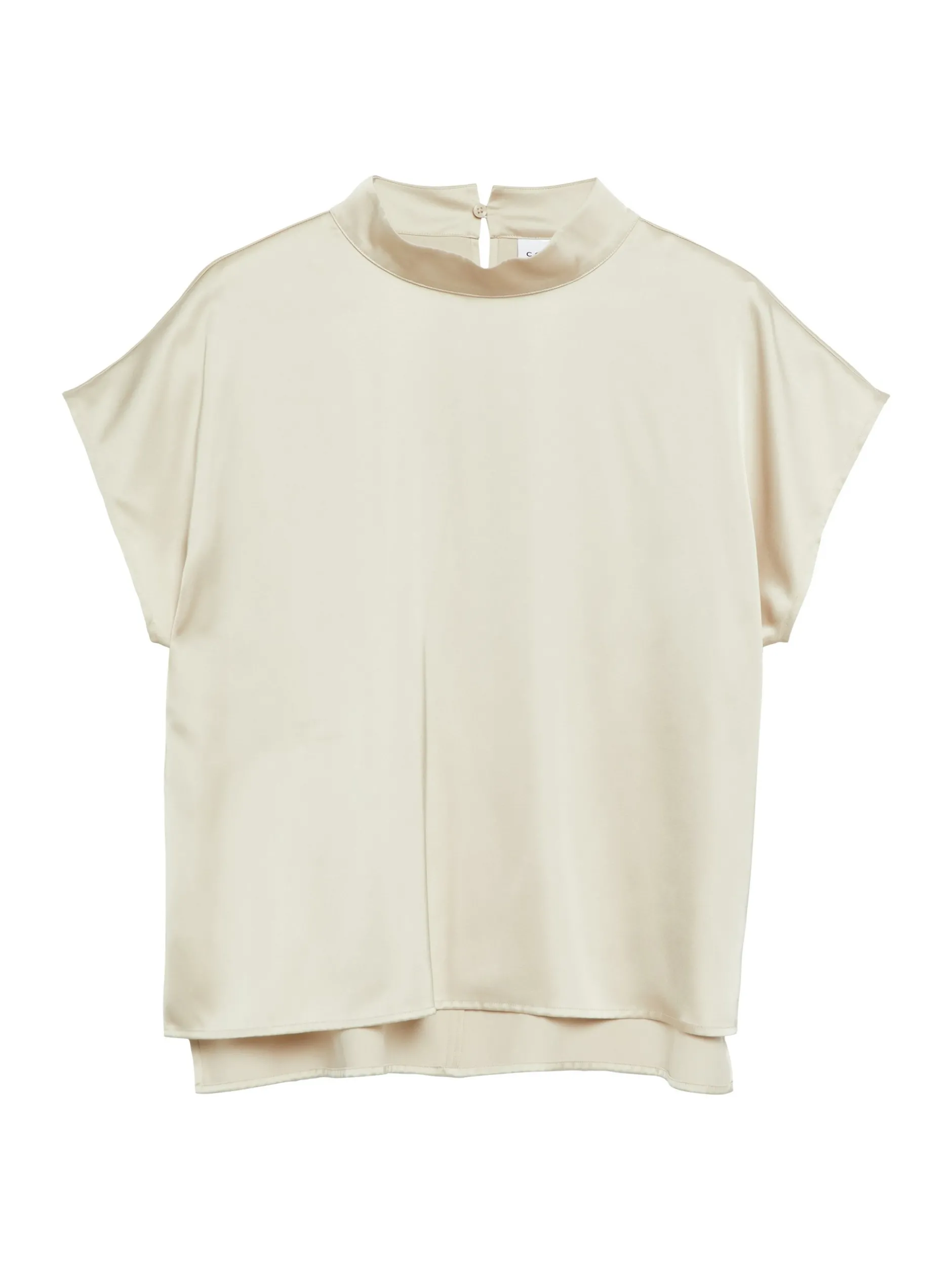 comma Damen Blusenshirt in schoko - Ärmel: extra kurz