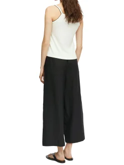 comma Damen Culotte in schwarz - Länge: verkürzt