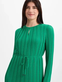 comma Damen Freizeitkleid in grün - Ausschnitt: Rundhals
