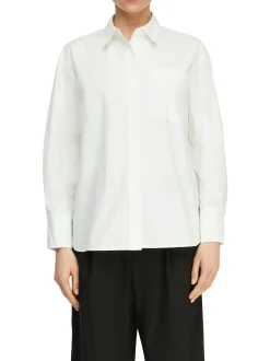comma Damen Hemdbluse in weiß - Ärmel: langarm