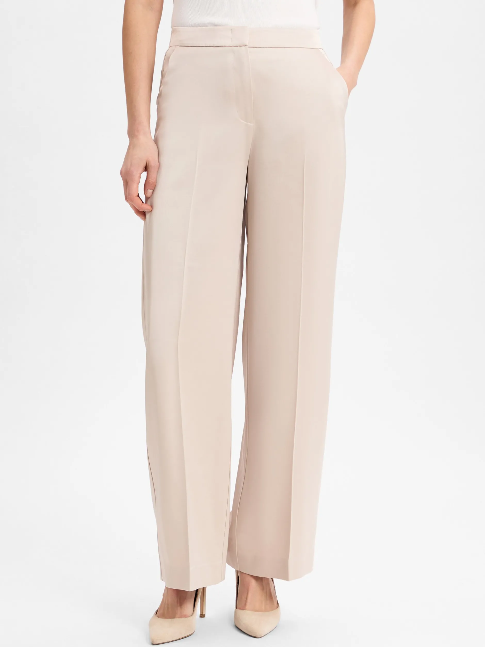 comma Damen Hose in beige - Länge: lang