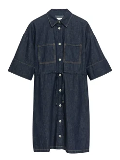 comma Damen Jeanskleid in denim - Ärmel: Halbarm