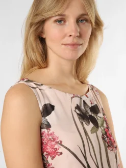 comma Damen Kleid in rosa mehrfarbig - Ärmel: ohne Arm