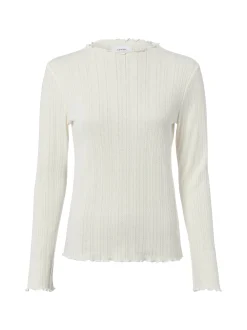 comma Damen Langarmshirt in ecru - Ärmel: langarm