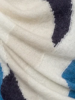 comma Damen Pullover mit Alpaka-Anteil in beige blau