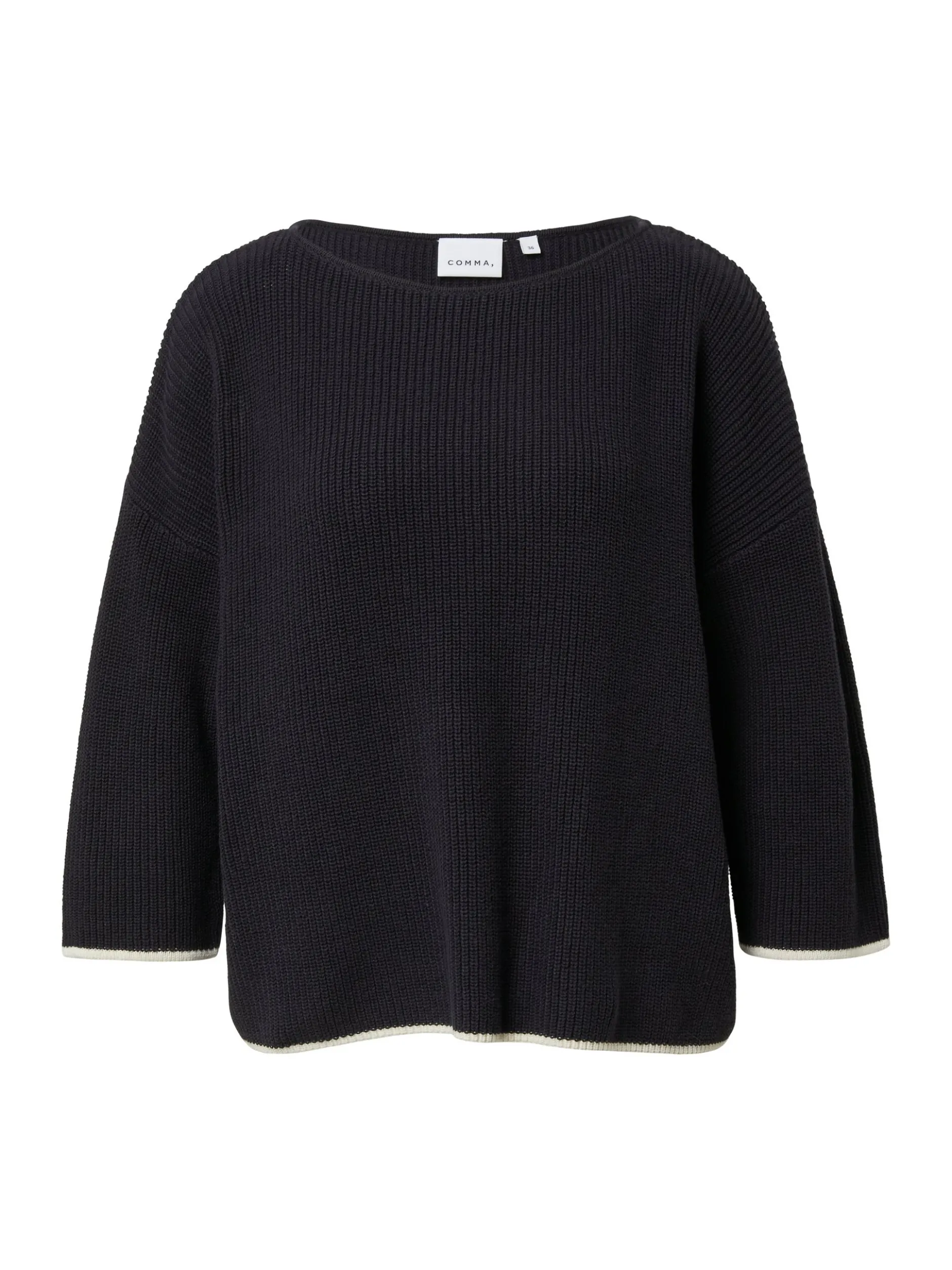 comma Damen Strickpullover in marine - Ärmel: 3/4 Arm