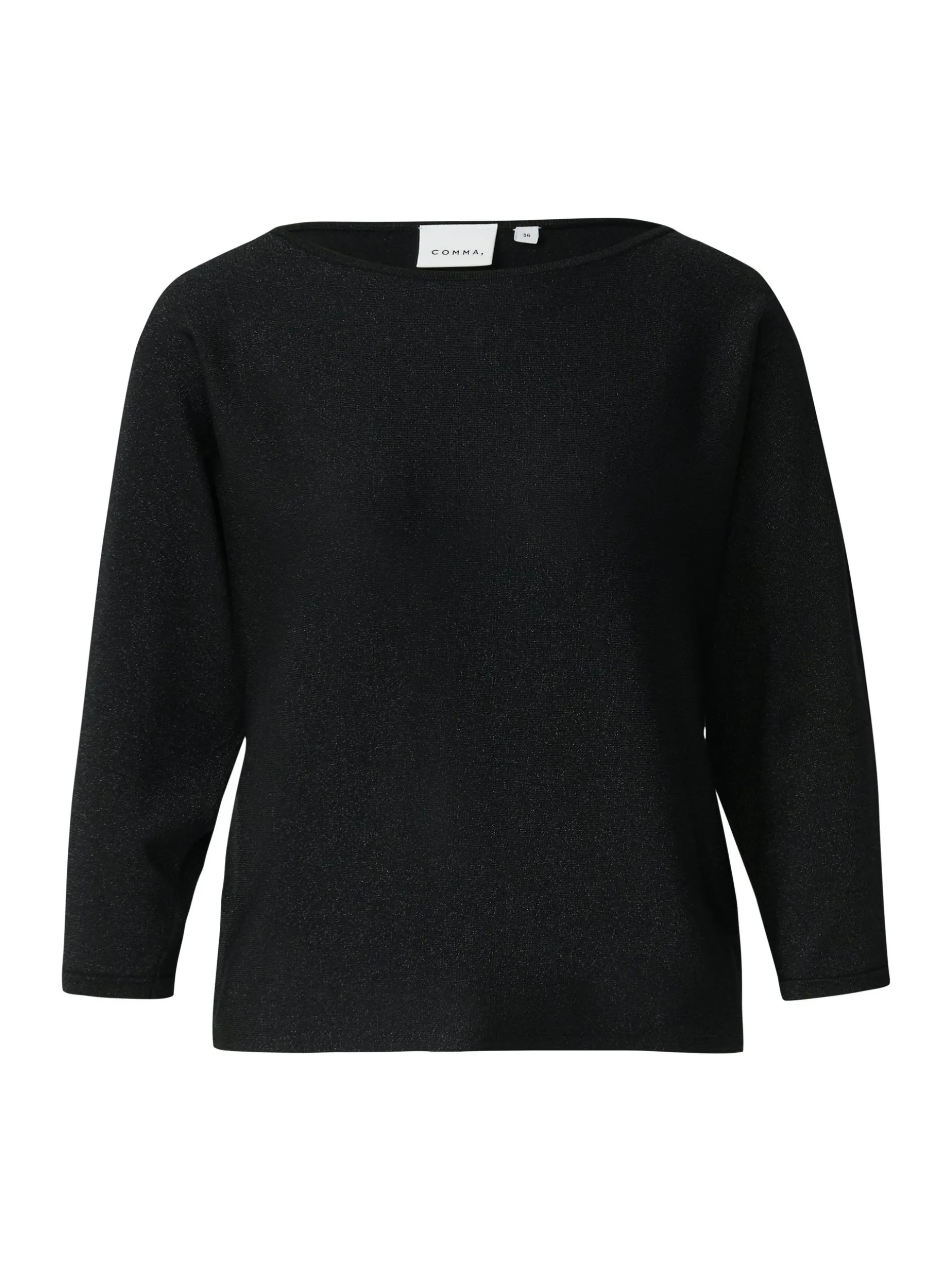 comma Damen Strickpullover in schwarz - Ärmel: 3/4 Arm