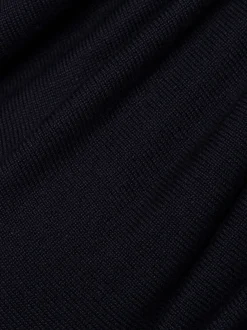 comma Damen Strickshirt in marine - Ärmel: Halbarm