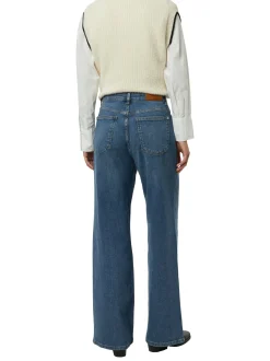 comma Damen Wide Leg Jeans - Anna in denim - Länge: lang